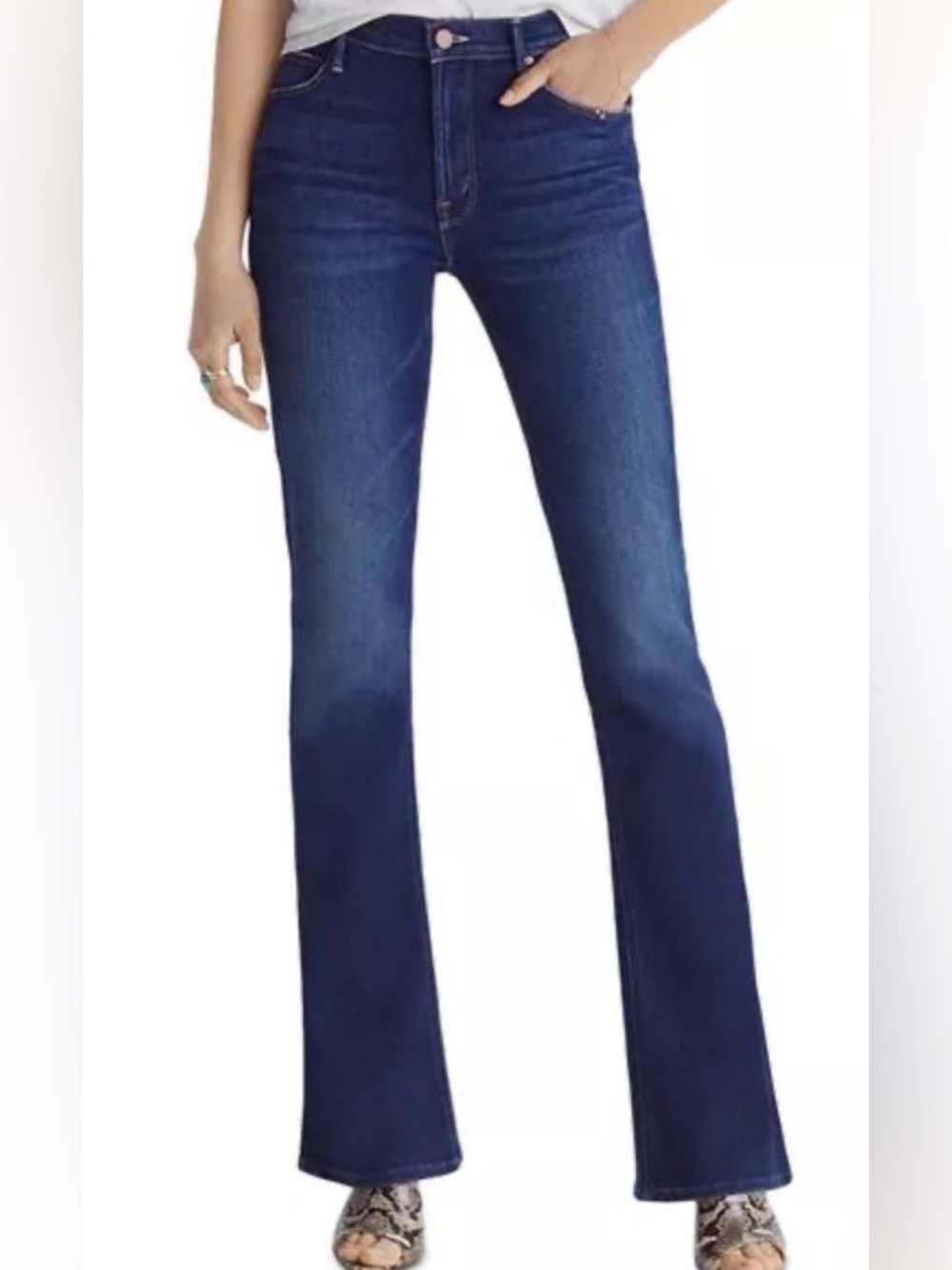 Mother The Runaway Bootcut Mini Flare Jeans in Home Movies Size 29